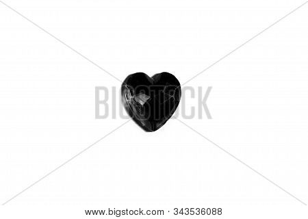 Black Heart Jewel Issolated On White Background