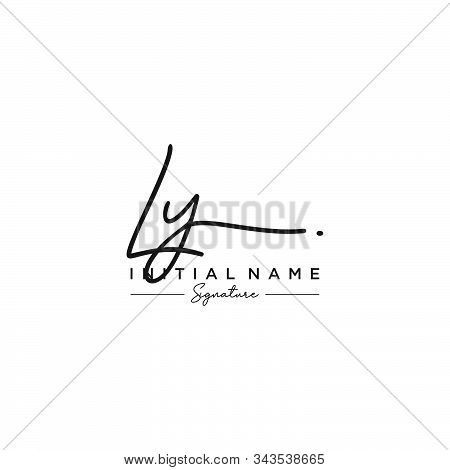 Letter Initial Ly Signature Logo Template Vector