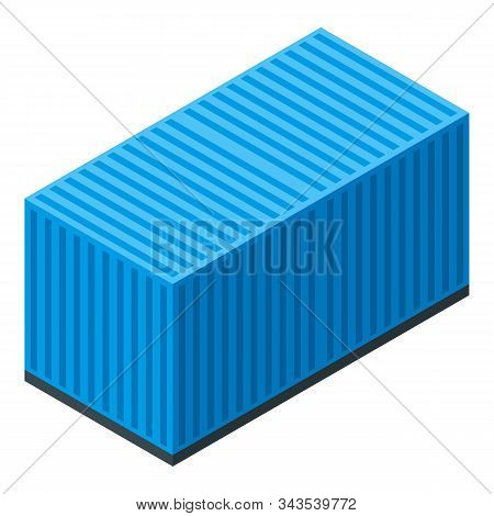 Dockyard Container Icon. Isometric Of Dockyard Container Vector Icon For Web Design Isolated On Whit