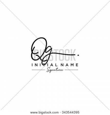 Letter Initial Qg Signature Logo Template Vector