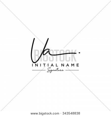 Letter Initial Ua Signature Logo Template Vector