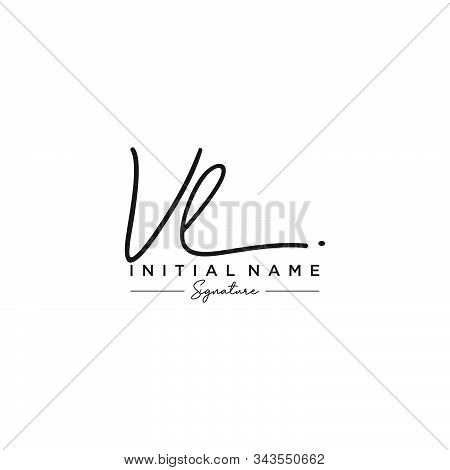 Letter Initial Vl Signature Logo Template Vector