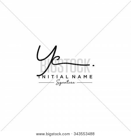 Letter Initial Yc Signature Logo Template Vector
