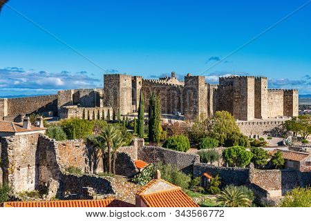 Trujillo Castle. Former Arab Alcazaba Intrujillo, Province Caceres. Extramadura Region In Spain