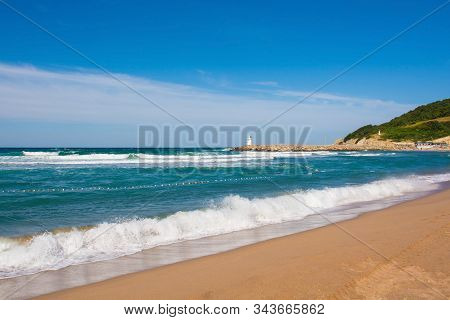 Agva Beach On The Black Sea Coast In The Sile District Of Istanbul Province, Turkey. It Is Mid Septe