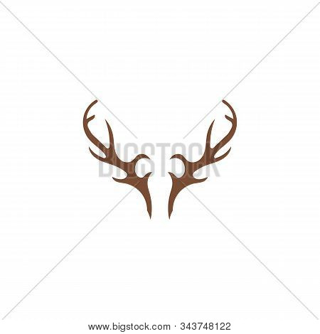 Deer Antler Ilustration Logo Vector