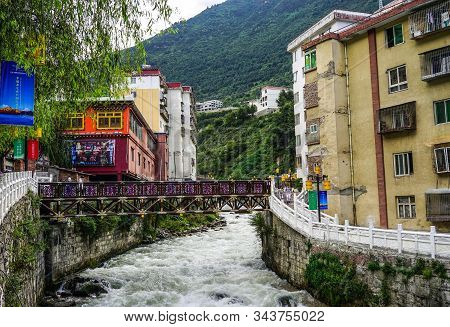 Cityscape Of Kangding, Garze Tibetan, China