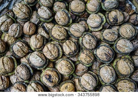Walnuts At A Street Market