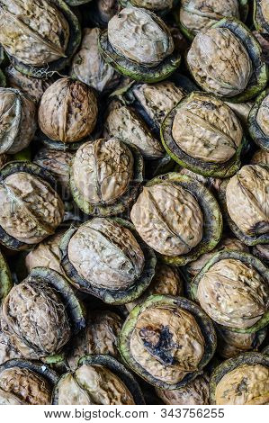 Walnuts At A Street Market