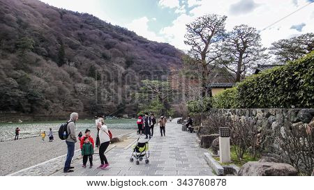 Kyoto, Japan - Mar 11 2016 : Arashiyama District. Arashiyama Is A Nationally Designated Historic Sit