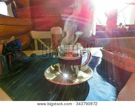 Interior At Traditional Koliba In Smokovec Village, High Tatras, Slovakia.