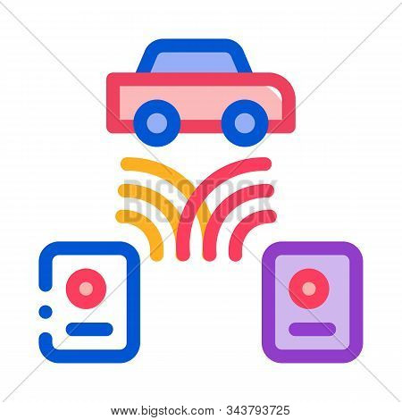 Code Car Grabber Icon Vector. Outline Code Car Grabber Sign. Isolated Contour Symbol Illustration