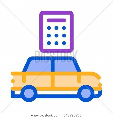 Smart Car Key Icon Vector. Outline Smart Car Key Sign. Isolated Contour Symbol Illustration