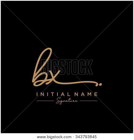Letter Initial Bx Signature Logo Template Vector