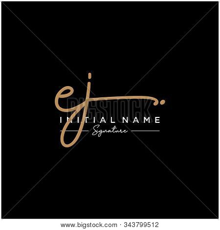 Letter Initial Ej Signature Logo Template Vector