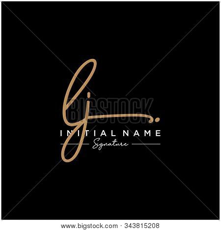 Letter Initial Lj Signature Logo Template Vector