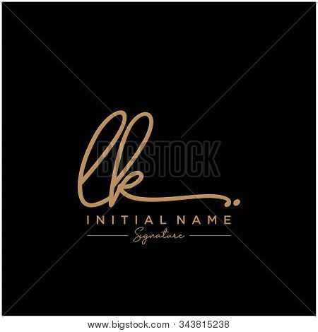 Letter Initial Lk Signature Logo Template Vector