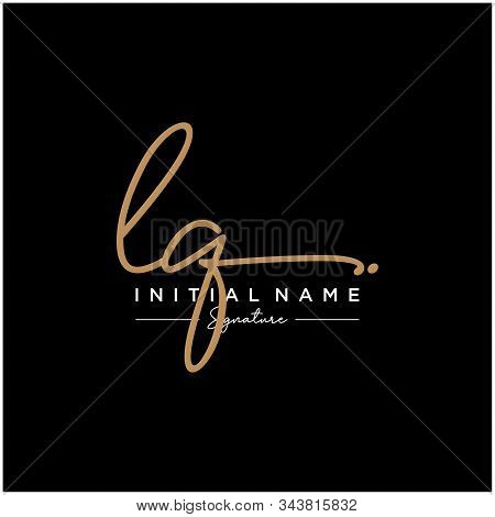 Letter Initial Lq Signature Logo Template Vector