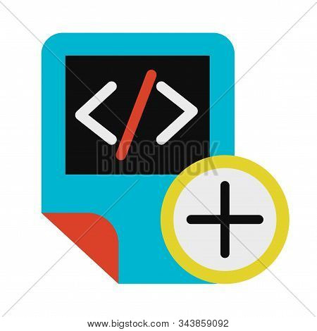 Coding Script File Adding Symbol Glyph Vector Icon