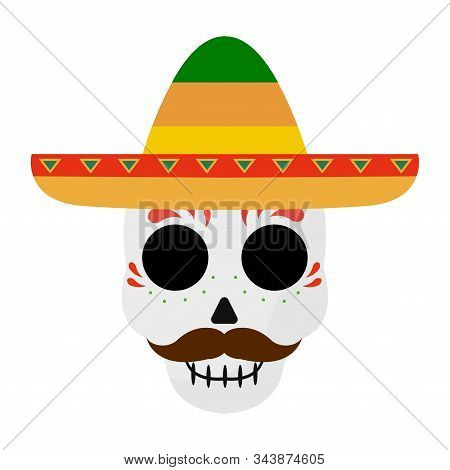 Mexican Skul Image. Dia De Los Muertos - Vector Illustration Design