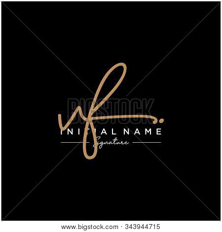 Letter Initial Vf Signature Logo Template Vector