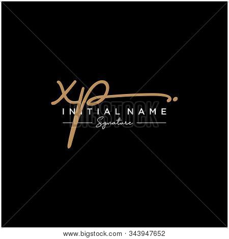 Letter Initial Xp Signature Logo Template Vector