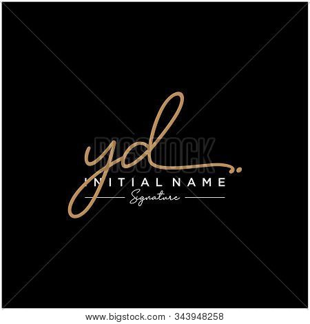 Letter Initial Yd Signature Logo Template Vector