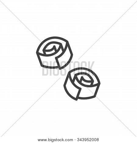 Lokum Candies Line Icon. Linear Style Sign For Mobile Concept And Web Design. Turkish Delight Outlin