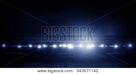 Sport stadium in lights . Mixed media
