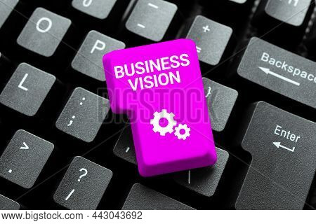Conceptual Display Business Vision. Conceptual Photo Grow Your Business In The Future Based On Your 