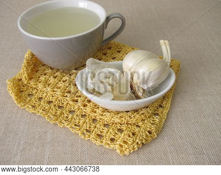 A Cup Of Healthy Garlic Peel Tea