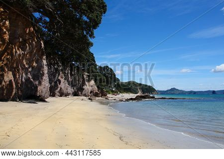 Coromandel Beautiful Nature In New Zealand. Hahei Beach.