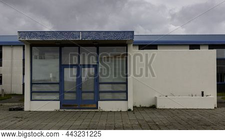 This Is An Abandoned Store Front Or Hotel. It Is Close To Keflavík And Reykjanesbær.