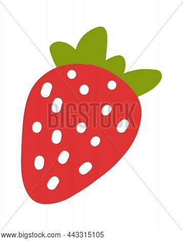 Strawberry. Doodle Berry. Vector Exotic Food Icon