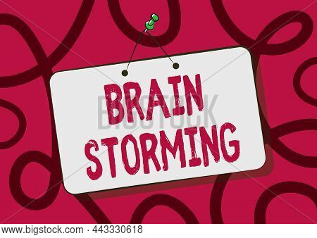 Text Caption Presenting Brain Storming. Internet Concept Stimulating Creative Thinking Developing Ne
