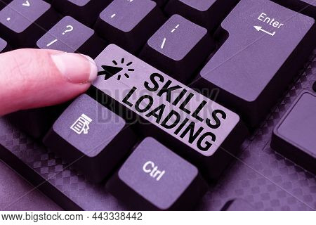 Conceptual Caption Skills Loading. Business Overview Points Out The Degree Of Difficulty When Perfor