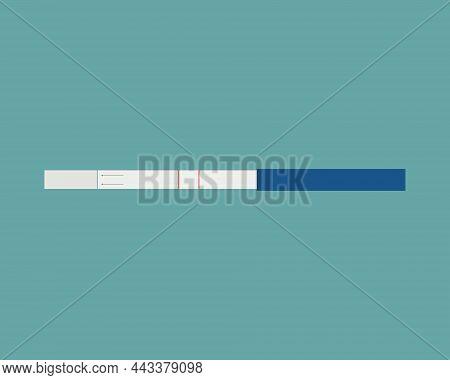 A Simple Pregnancy Test On A Green Background
