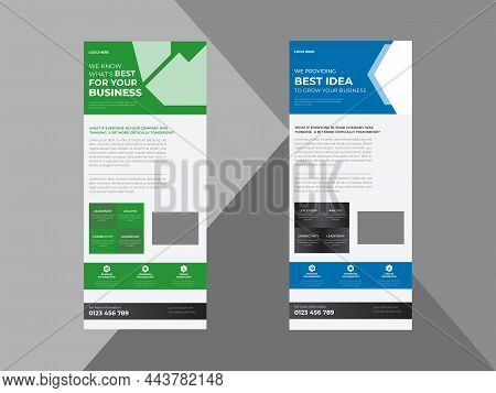 Amazing Business Vector Design For Roll Up Banner, Multipurpose Template Dl Flyer, Trendy Minimalist