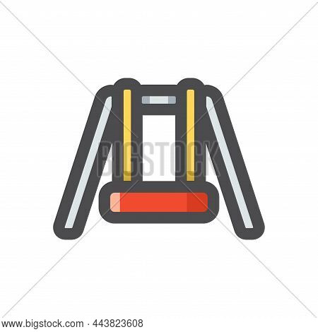 Swing Teeterboard Symbol Vector Icon Cartoon Illustration.