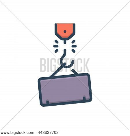 Color Illustration Icon For Meanwhile For-now For-the-moment Meantime While Hook Hang