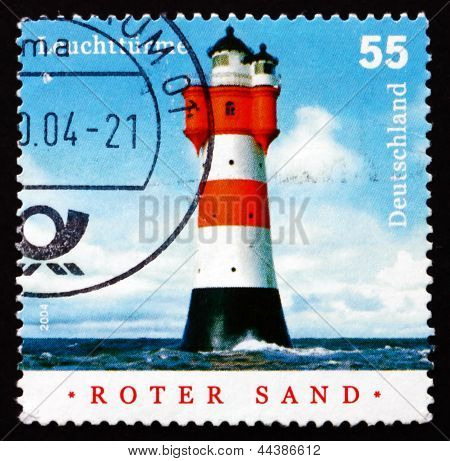Postage Stamp Germany 2004 Roter Sand, Lighthouse