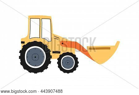 Combine With Bucket. Equipment For Construction And Destruction Of Buildings. Excavation And Burial 