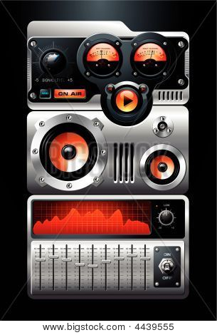 Oranje analoge Mp3-speler