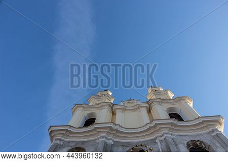 View On Ancient Monastery Of The Exaltation Of The Holy Cross Is Basilian Monastery In Buchach, Tern