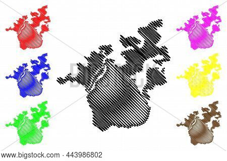 Niwari District (madhya Pradesh State, Sagar Division, Republic Of India) Map Vector Illustration, S