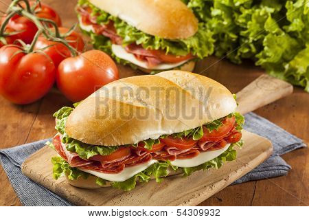Homemade Italian Sub Sandwich