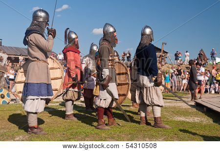 Unidentified Participants  At A Historical Reenactment Festival Held In Abalak, Siberia. Russia