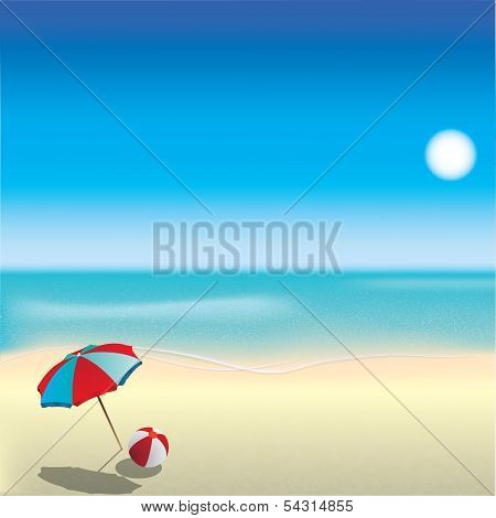 beautiful beach and tropical sea