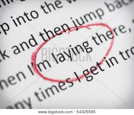 Laying Spelled Wrong