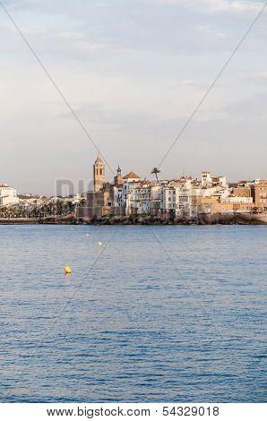 Village Skyline At Sitges, Spain